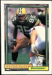 Bryce Paup #20 Football Cards 1992 Topps