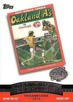 1972 World Series Athletics / Reds #FC1972 Baseball Cards 2004 Topps Fall Classic Program Covers