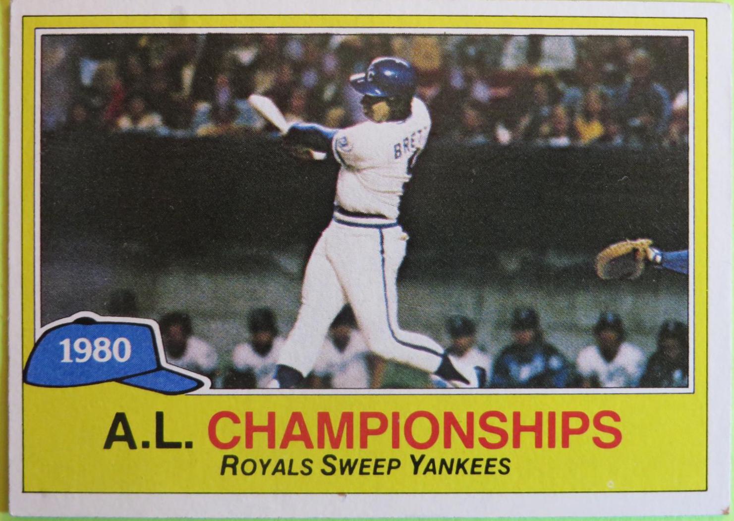A.L Championships 1980 #401 Baseball Cards 1981 Topps