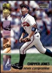 Chipper Jones #nc17 Baseball Cards 1999 Stadium Club Never Compromise