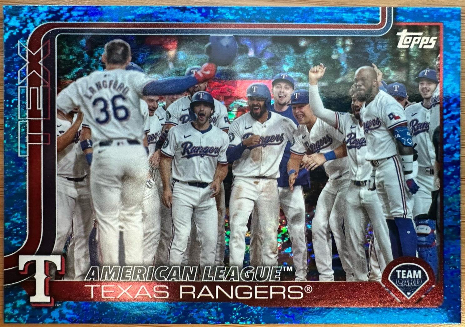 Texas Rangers [Blue Holo Foil] #593 Prices | 2025 Topps Series 2 ...