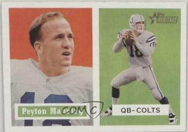 Peyton Manning #86 Football Cards 2002 Topps Heritage
