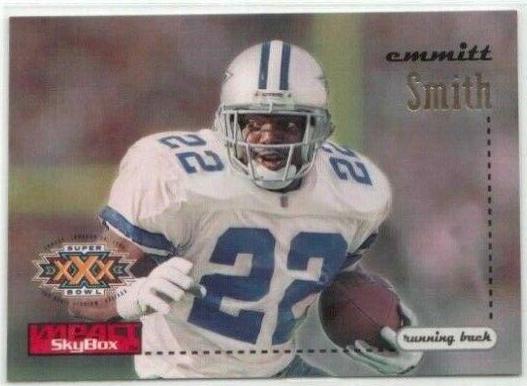Emmitt Smith #39 Football Cards 1996 Skybox Impact