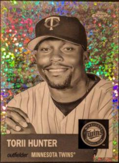 Torii Hunter [Black & White Mini-Diamond Refractor] #46