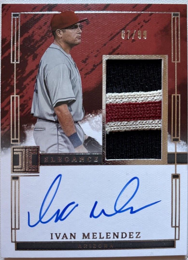 Ivan Melendez #EPJ-IM Baseball Cards 2024 Panini Impeccable Elegance Prospect Jersey Autograph