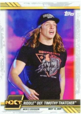 Riddle def. Timothy Thatcher #28 Wrestling Cards 2021 Topps WWE NXT