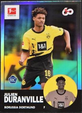 Julien Duranville #TAN-15 Soccer Cards 2023 Topps Chrome Bundesliga 1963 Topps