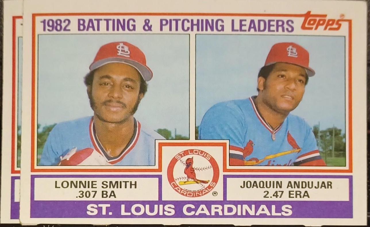 Cardinals 1982 Batting + Pitching Leaders #561 Baseball Cards 1983 Topps