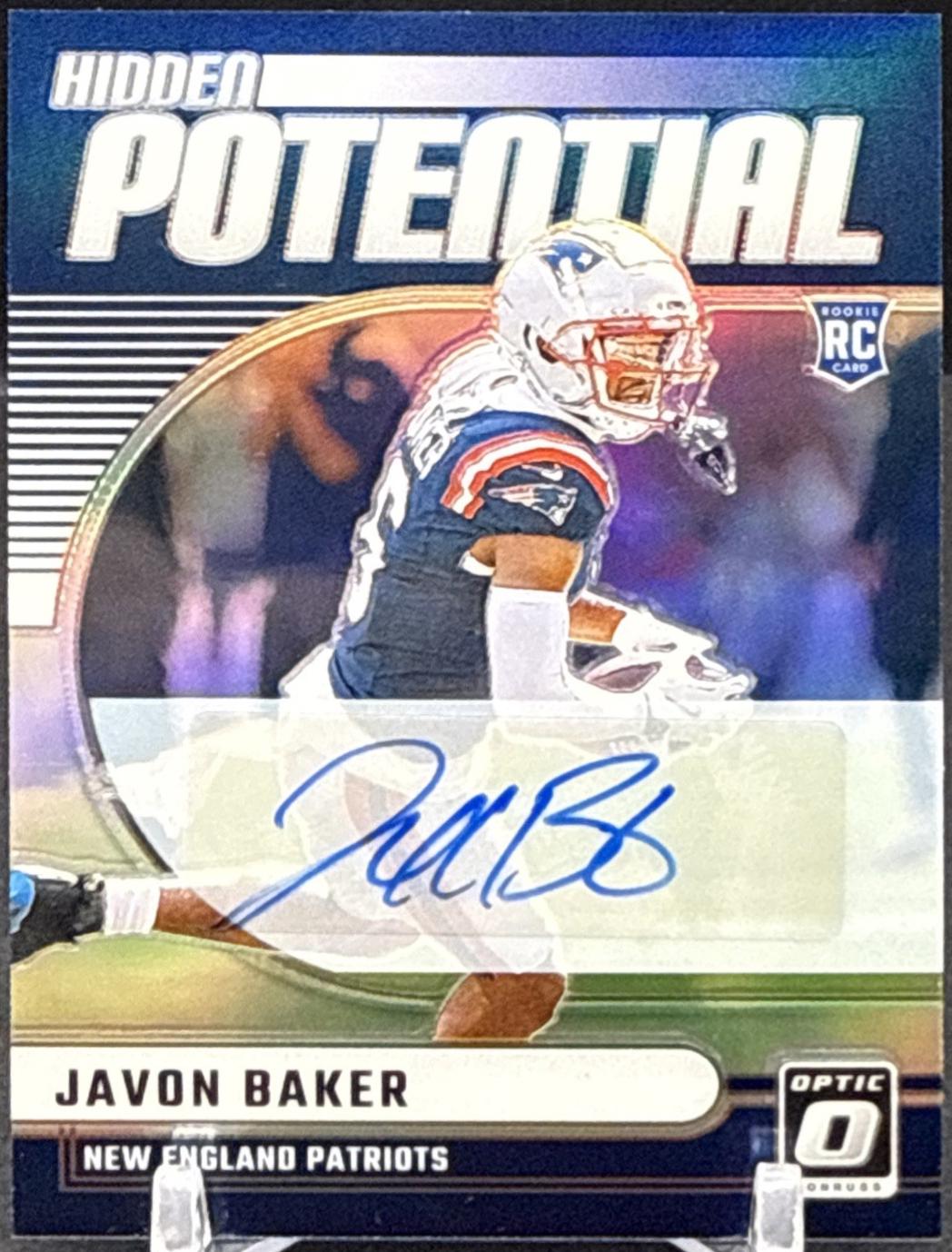 Javon Baker #17 Football Cards 2024 Panini Donruss Optic Hidden Potential Autograph