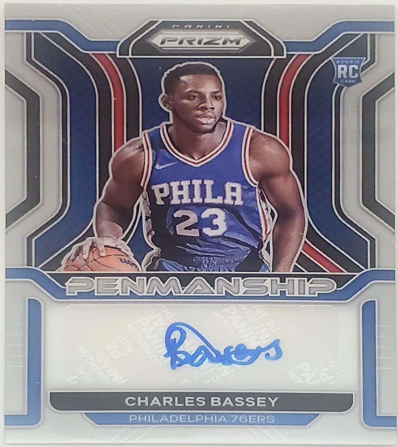 Charles Bassey #RP-CBS Basketball Cards 2021 Panini Prizm Rookie Penmanship