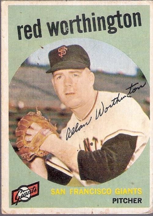 Red Worthington #28 Baseball Cards 1959 Venezuela Topps
