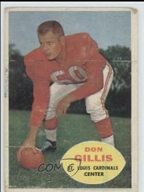 Don Gillis #108 Football Cards 1960 Topps