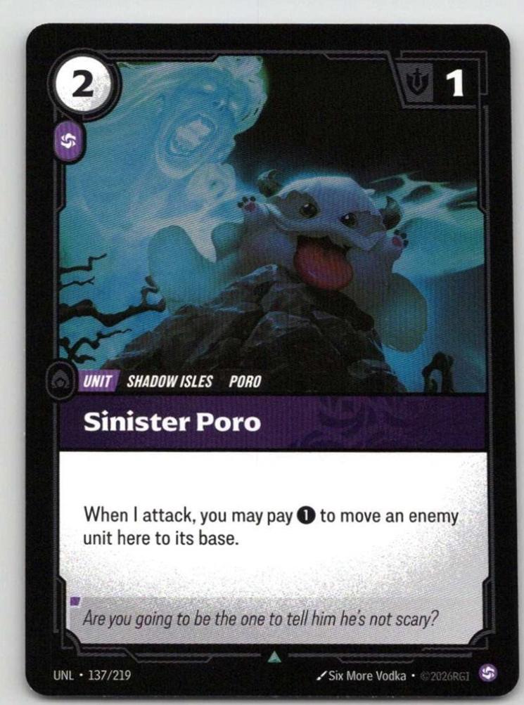 Sinister Poro [Foil] #137 Prices | Riftbound Unleashed