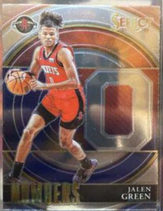 Jalen Green #22 Basketball Cards 2021 Panini Select Numbers
