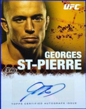 Georges St Pierre #FA-GSP Ufc Cards 2010 Topps UFC Autographs