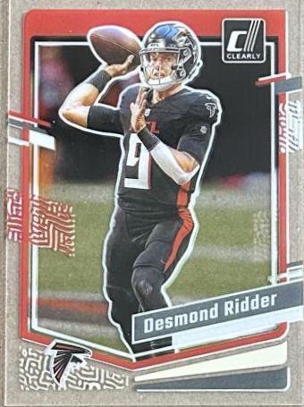 Desmond Ridder #2 Football Cards 2023 Clearly Donruss