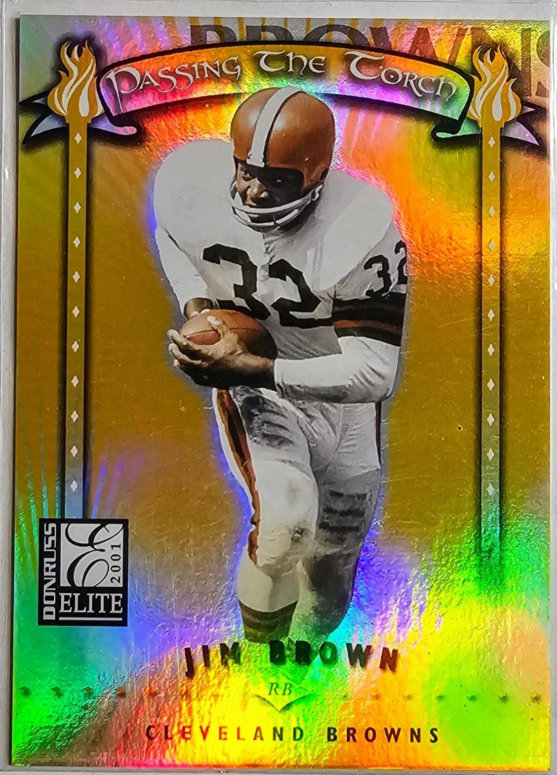 Jim Brown #PT-7 2001 Panini Donruss Elite Passing The Torch Football