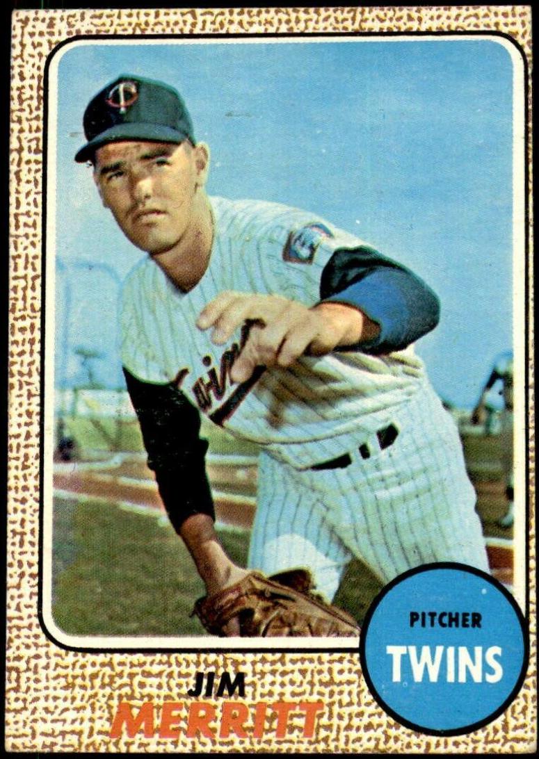 Jim Merritt #64 Baseball Cards 1968 Topps Milton Bradley