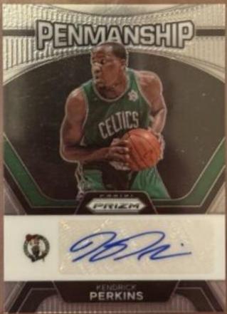 Kendrick Perkins #PNM-KEN Basketball Cards 2023 Panini Prizm Penmanship