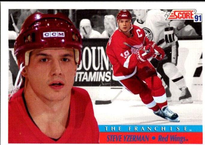 Steve Yzerman #335 1991 Score Canadian Hockey