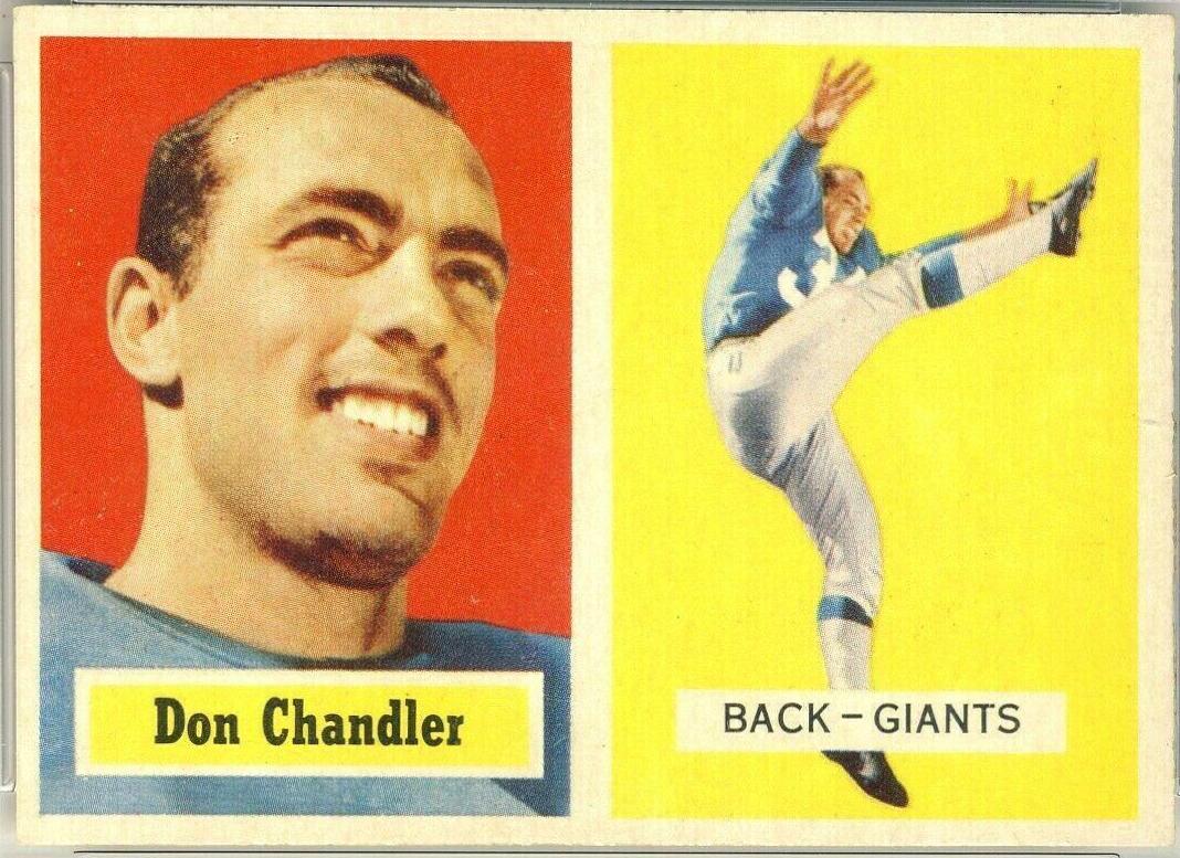 Don Chandler #23 Football Cards 1957 Topps
