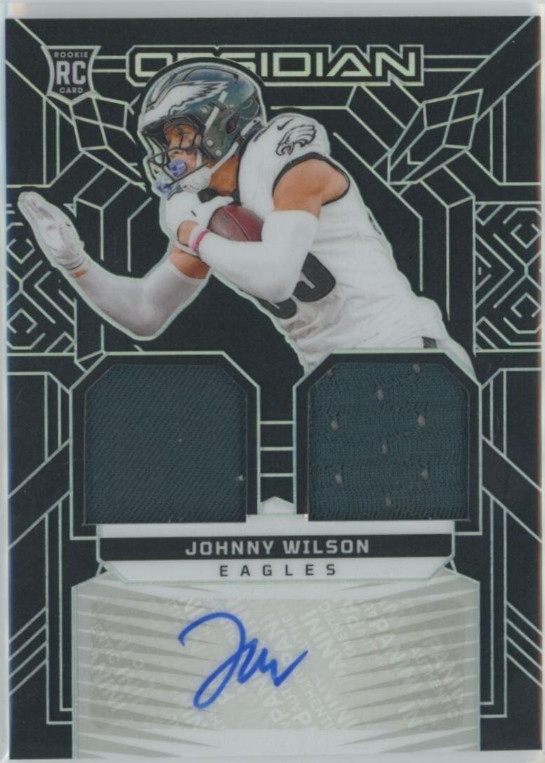 Johnny Wilson #RMI-JWN 2024 Panini Obsidian Rookie Materials Ink Football