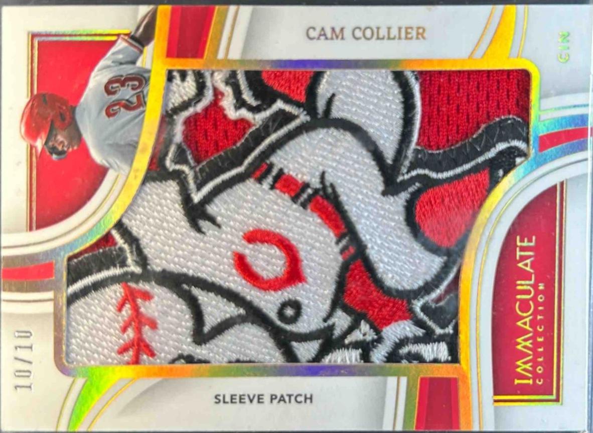 Cam Collier #20 Baseball Cards 2023 Panini Immaculate Jumbo Sleeve Patch