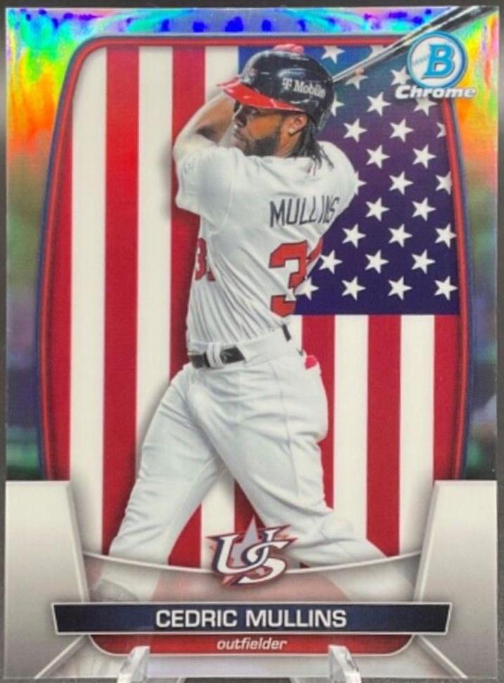 Cedric Mullins #WBC-88 2023 Bowman Chrome Baseball WBC Flag Refractors