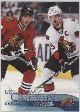 Patrick Kane, Erik Karlsson #C90 Hockey Cards 2016 Upper Deck Canvas