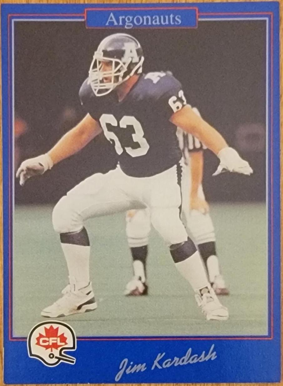 Jim Kardash #216 1991 Jogo Cfl Football
