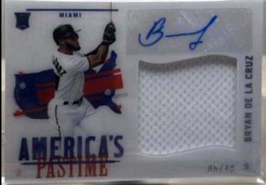 Bryan De La Cruz #AP-BC Baseball Cards 2022 Panini Chronicles America's Pastime Autographs