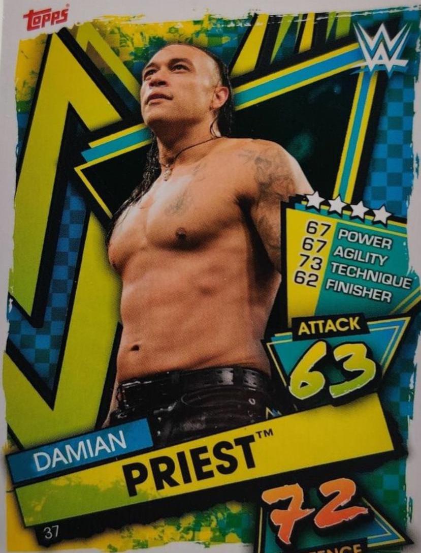 Damian Priest #37 Wrestling Cards 2021 Topps Slam Attax WWE