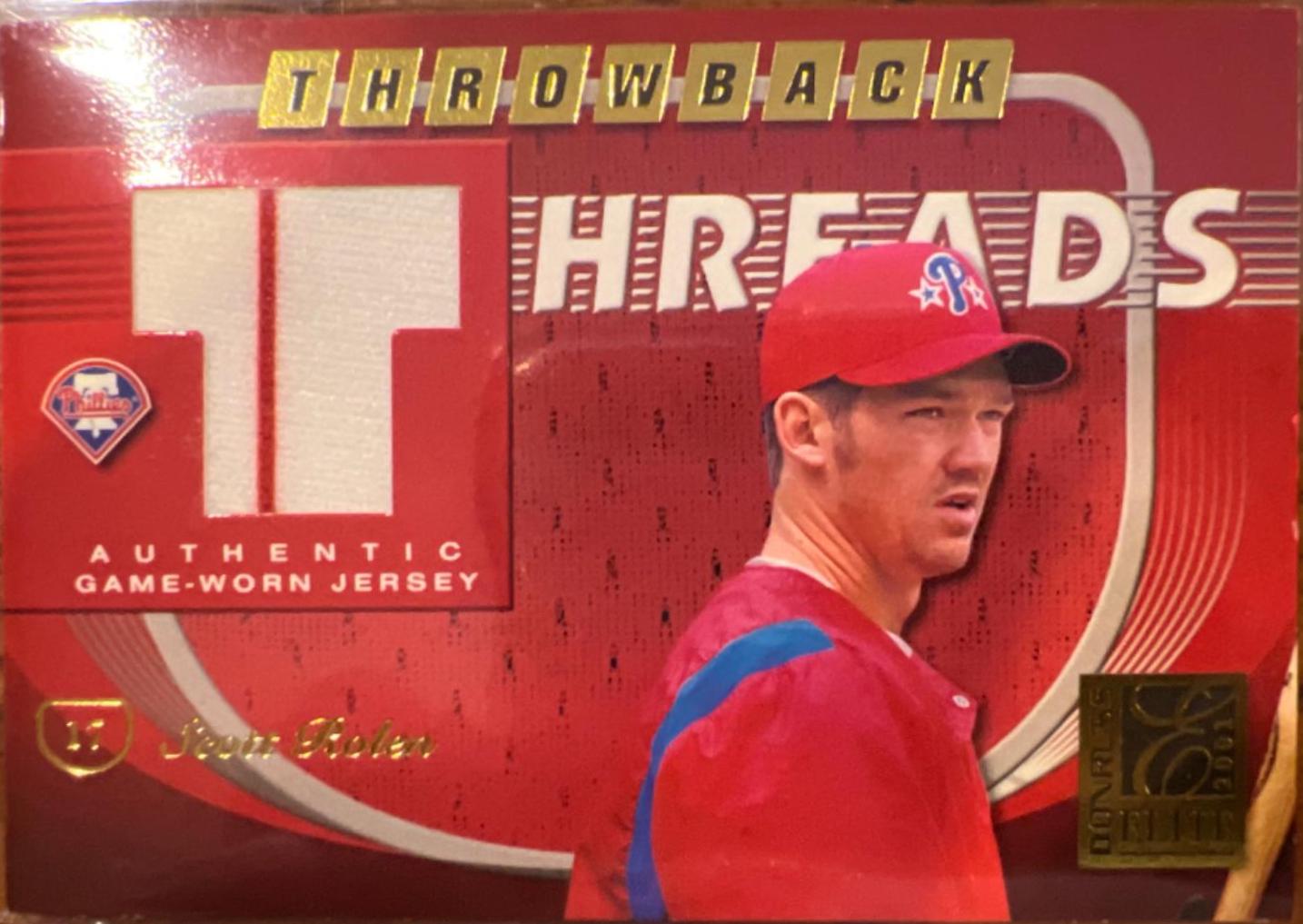 Scott Rolen #TT-8 Baseball Cards 2002 Donruss Elite Throwback Threads
