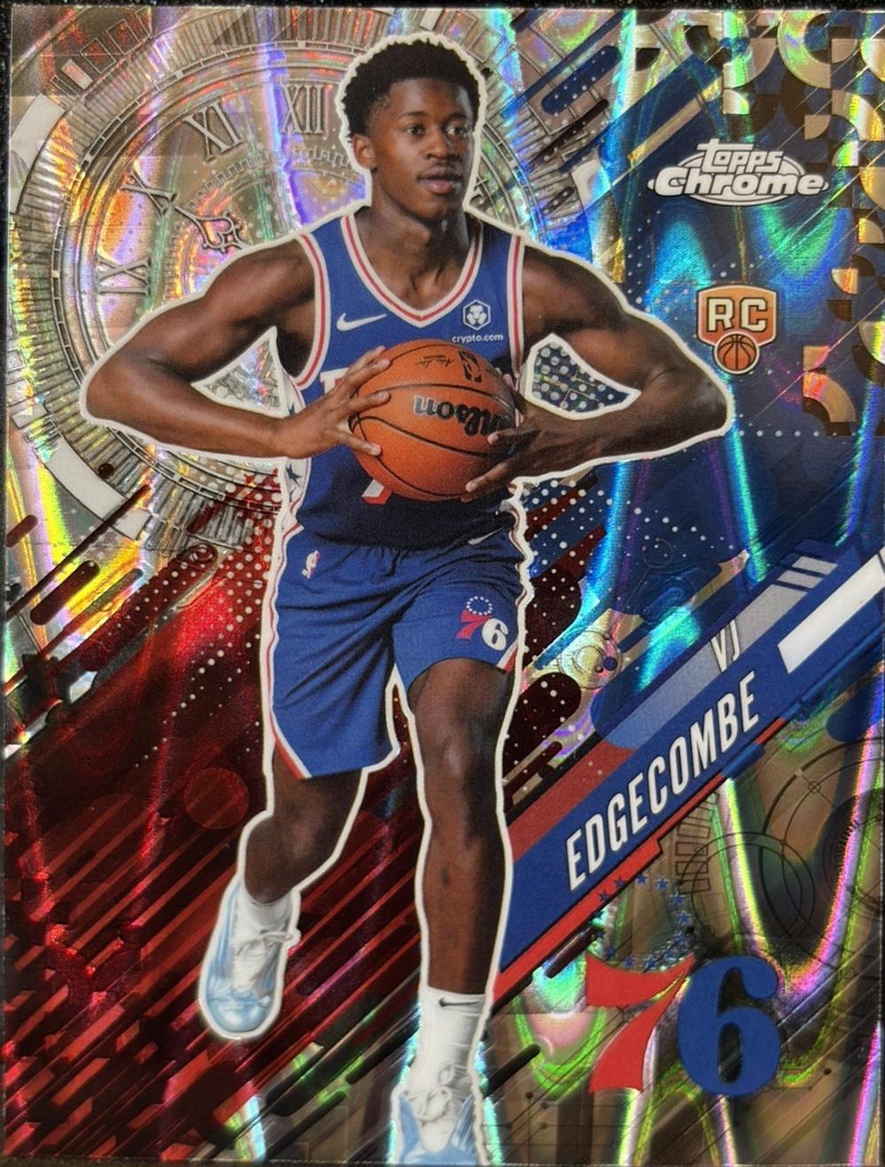 2025 Topps Chrome Go Time VJ Edgecombe [RayWave Refractor] #GT-18 card