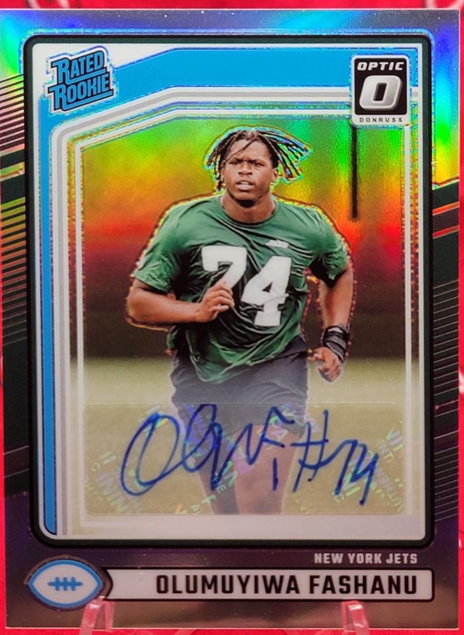 Olumuyiwa Fashanu #330 Football Cards 2024 Panini Donruss Optic Rated Rookie Preview Autograph
