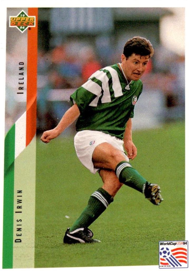 Denis Irwin #169 Soccer Cards 1994 Upper Deck World Cup Contenders English Italian