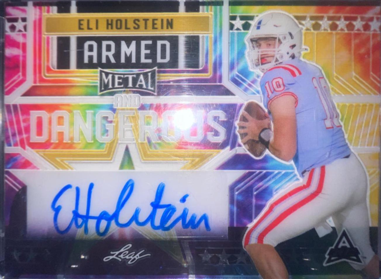Eli Holstein #A086168 Football Cards 2023 Leaf Vivid Autographs