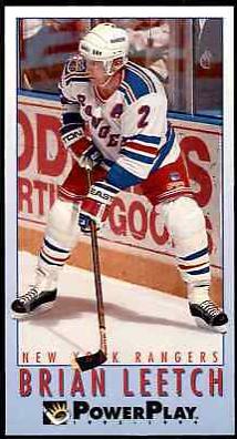 Brian Leetch #160 Hockey Cards 1993 Fleer Power Play