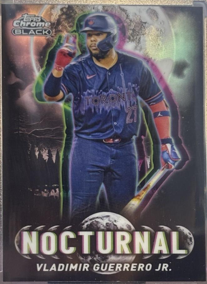 Vladimir Guerrero Jr. #NOC-9 Baseball Cards 2025 Topps Chrome Black Nocturnal