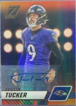 Justin Tucker #7 Football Cards 2023 Panini Zenith Autograph