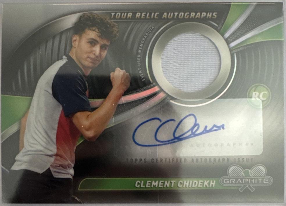 Clement Chidekh #TRA-CCH Tennis Cards 2024 Topps Graphite Tour Relic Autograph