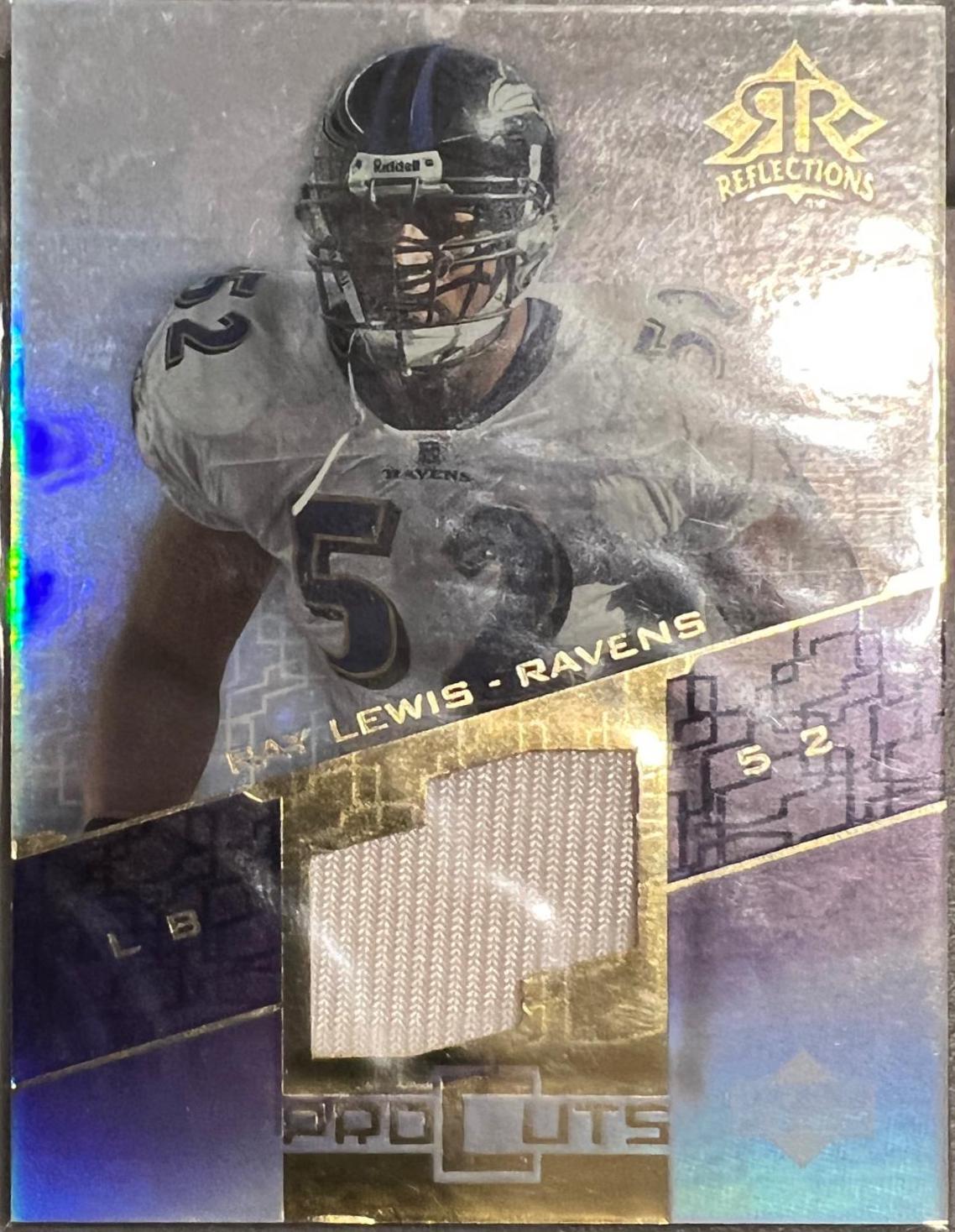 Ray Lewis #PC-RL Football Cards 2004 Upper Deck Reflections Pro Cuts