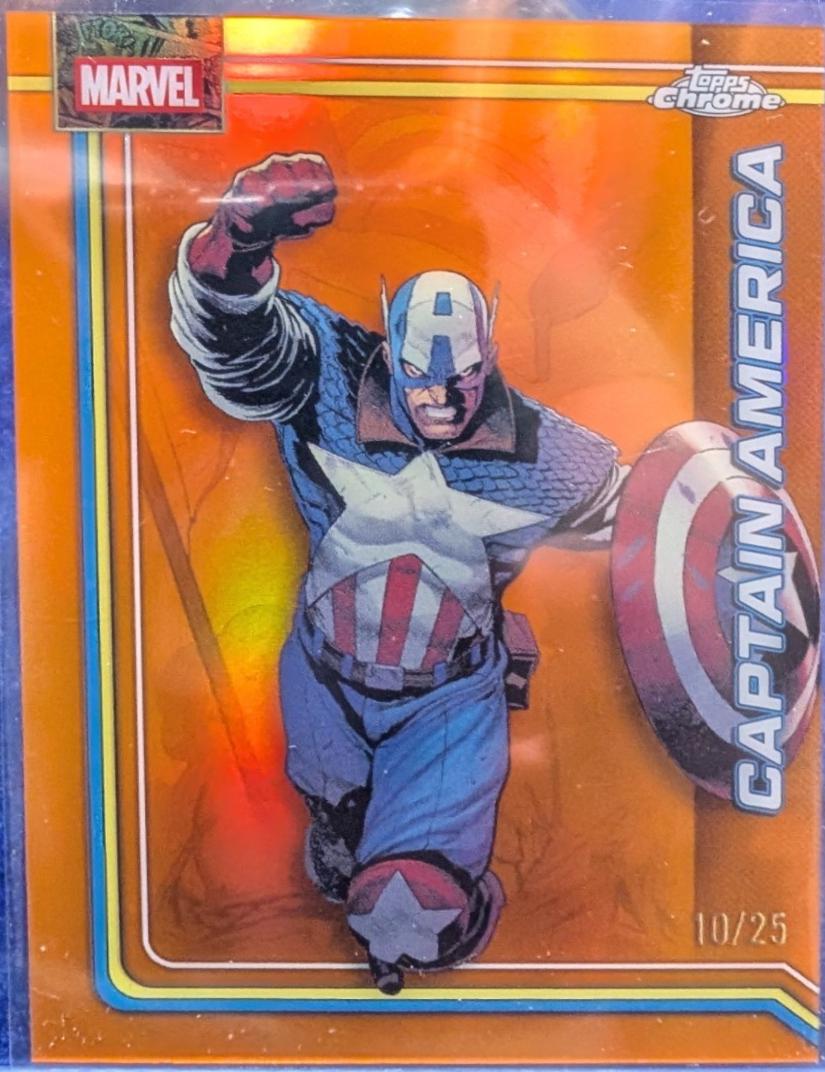 Captain America Orange Refractor