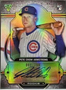 Pete Crow-Armstrong #RA-PC Baseball Cards 2024 Topps Triple Threads Rookie Autograph