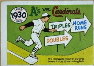 1930 A's, Cardinals #27 Baseball Cards 1970 Fleer World Series