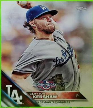 Clayton Kershaw #OD-100 Baseball Cards 2016 Topps Opening Day