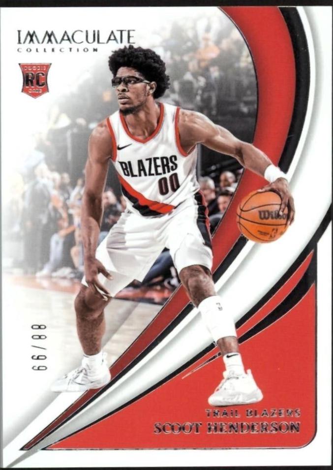 Scoot Henderson #64 Basketball Cards 2023 Panini Immaculate