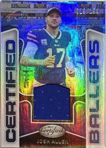 Josh Allen #CBM-12 Football Cards 2023 Panini Certified Ballers Mirror