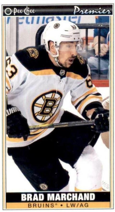 Brad Marchand #P-21 2020-21 O-Pee-Chee Hockey O-Pee-Chee Premier Tallboys