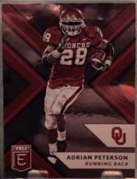 Adrian Peterson #4 Football Cards 2018 Panini Elite Draft Picks